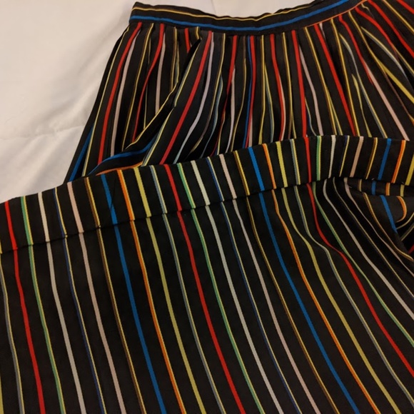 Very Full Striped Taffeta Party Skirt - Picture 4 of 4